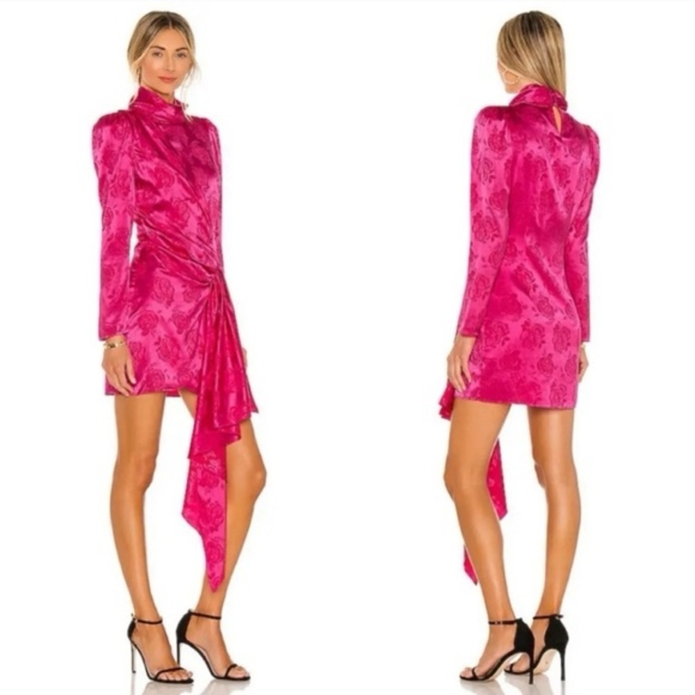Ronny Kobo Fuchsia Long Sleeve Dress